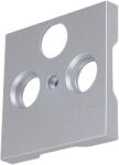 INNY Placă centrală pentru priză TV/SAT triplă - Visio S55 - Argintie - CUBIC (EV124310)
