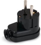 BERGE Fișa oblică cu împământare 16A 250V WT-97956 - Neagră (WT-97956)