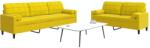 vidaXL Set de canapele cu perne/rulouri, 2 piese, galben, catifea GartenMobel Dekor (3278497) Canapea