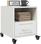 vidaXL Noptiere, 2 buc. , alb, 36x39x43, 5 cm, otel GartenMobel Dekor (846715)