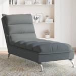 vidaXL Sezlong cu perne, gri închis, material textil GartenMobel Dekor (379469)