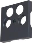 INNY Placă centrală pentru priză TV/SAT cvadruplă - Visio S55 - Antracit - CUBIC (EV114311)
