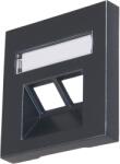 INNY Placă centrală pentru prize RJ45 duble - Visio S55 - Antracit - CUBIC (EV114312)