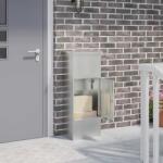 vidaXL Cutie pentru colet Negru 44, 5 x 29 x 110, 5 cm Otel Galvanizat GartenMobel Dekor (874931)
