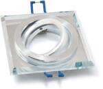 KOLORENO Corp de iluminat halogen mobil încastrat din sticlă LED Lima - Argintiu (OS_KRS_SREBRNY)