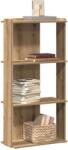 vidaXL Biblioteca 3 etaje stejar artizanal 60x30x120 cm lemn prelucrat GartenMobel Dekor (860273) Biblioteca