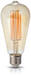 Kobi Bec LED E27 7W ST64 Filament Retro Amber - Alb cald (2700K) (KAFST64E277C)