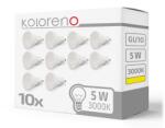 KOLORENO Set de 10 becuri LED GU10 5W - Alb cald (3000K) (ZL-LX-GU10-5W-BCx10)