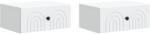 vidaXL Set 2 noptiere suspendate cu sertar, alb, 49 x 34, 5 x 20 cm (898106)