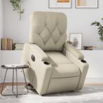 vidaXL Fotoliu rabatabil electric cu ridicare, crem, piele ecologica GartenMobel Dekor (3204787)