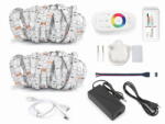 KOLORENO Set bandă LED 12V | 5050 | 300LED | 10m | IP20 | RGB + CONTROLER RF-RGB-004 + SURSĂ ALIMENTARE 72W (RGB30IP20-72W)