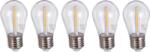 LEDtechnics Bec LED E27 1W Filament - Alb cald (2700K) 5 buc (ZL-FILAMENT-3835)