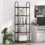 vidaXL Raft pentru carti Stejar afumat 60 x 30 x 183 cm Lemn compozit GartenMobel Dekor (879907) Biblioteca