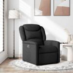vidaXL Fotoliu rabatabil, negru, material textil GartenMobel Dekor (4015598)