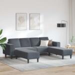 vidaXL Canapea pentru living 3 pcs Gri închis 250 x 188 x 76 cm GartenMobel Dekor (3335123) Canapea