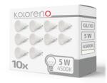 KOLORENO Set 10x Bec LED GU10 5W - Alb neutru (4500K) (ZL-LX-GU10-5W-BNx10)