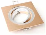 Sanico Electronics Corp de iluminat cu halogen încastrat, reglabil, din aluminiu LED Almi - Auriu periat PĂTRAT + soclu GU10 (OS_SC_A_R_SZCZO_ZL)