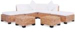 vidaXL Set canapea, 18 piese, ratan natural GartenMobel Dekor (244624) Canapea