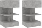 vidaXL Noptiere, 2 buc. , gri beton, 40x35x65 cm GartenMobel Dekor (808657)