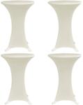 vidaXL Husa de masa cu picior Ø70 cm, 4 buc. , crem, elastic GartenMobel Dekor (279075)