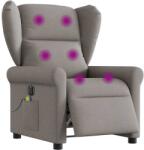 vidaXL Fotoliu electric de masaj rabatabil, gri taupe, textil GartenMobel Dekor (3303371)