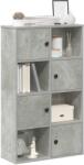 vidaXL Biblioteca, gri beton, 60x24x101, 5 cm, lemn prelucrat GartenMobel Dekor (860394) Biblioteca