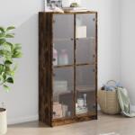 vidaXL Dulap înalt cu usi, stejar fumuriu, 68x37x142 cm, lemn compozit GartenMobel Dekor (3295861) Comoda