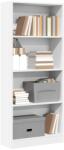 vidaXL Biblioteca, alb, 60x24x143 cm, lemn prelucrat GartenMobel Dekor (857812) Biblioteca