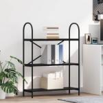 vidaXL Raft pentru carti Stejar negru 80 x 30 x 109 cm Lemn compozit GartenMobel Dekor (879899) Biblioteca
