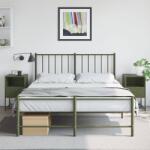 vidaXL Noptiere, 2 buc. , verde olive, 36x39x60, 5 cm, otel GartenMobel Dekor (846563)