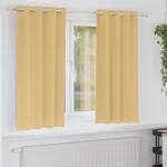 vidaXL Perdele Opaque cu Inel 2 pcs Bej 175 x 140 cm Poliester GartenMobel Dekor (4107314)