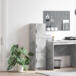 vidaXL Highboard Gri beton 31.5 x 32 x 124 cm Lemn compozit GartenMobel Dekor (869349) Comoda
