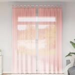 vidaXL Perdele Voile cu buzunare pentru bare 2 buc Roz GartenMobel Dekor (4102200)