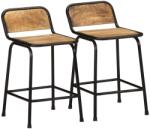 vidaXL Scaune de bar 2 buc 46x35, 5x70 cm Lemn masiv Mango brut GartenMobel Dekor (4013534)