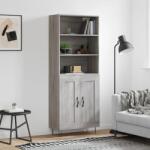 vidaXL Dulap înalt, gri sonoma, 69, 5x34x180 cm, lemn compozit GartenMobel Dekor (3189955) Comoda