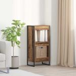 vidaXL Dulap pentru carti Lemn Vechi 80 x 30 x 155 cm Lemn compozit GartenMobel Dekor (886364) Biblioteca
