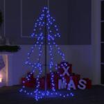 vidaXL Brad Craciun conic, 78x120 cm, 160 LED-uri, interior & exterior GartenMobel Dekor (328567)
