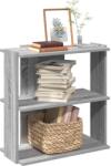 vidaXL Biblioteca cu 3 niveluri gri sonoma 60x30x60 cm lemn compozit GartenMobel Dekor (860252) Biblioteca