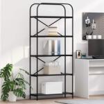 vidaXL Raft pentru carti Stejar negru 80 x 30 x 183 cm Lemn compozit GartenMobel Dekor (879833) Biblioteca