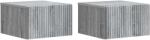 vidaXL Set 2 noptiere suspendate gri Sonoma, 33 x 34, 5 x 20 cm, montaj pe perete (898438)