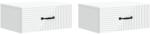 vidaXL Set 2 noptiere suspendate cu sertar, alb, 49 x 34, 5 x 20 cm (898616)