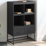vidaXL Dulap înalt, negru, 68, 5x39x111, 5 cm, otel laminat la rece GartenMobel Dekor (846602) Comoda