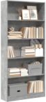 vidaXL Biblioteca, gri beton, 80x24x176 cm, lemn prelucrat GartenMobel Dekor (857856) Biblioteca