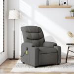 vidaXL Fotoliu de masaj rabatabil, gri închis, material textil GartenMobel Dekor (374157)