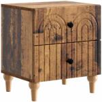 vidaXL Noptiera din lemn vechi cu 2 sertare, 43 x 34, 5 x 48 cm, lemn prelucrat (894081)