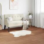 vidaXL Covor din Lana Faux Tafalla Alb 60 x 90 cm Poliester GartenMobel Dekor (42021475) Covor