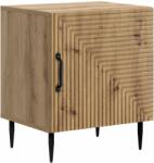 vidaXL Noptiera moderna stejar artizanal cu usa, 43 x 34, 5 x 50 cm (894813)