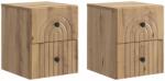 vidaXL Set 2 noptiere suspendate cu 4 sertare, stejar artizanal, 33x34, 5x40 cm (898144)