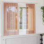vidaXL Perdele Voile cu buzunare pentru bare 2 buc teracota GartenMobel Dekor (4102232)