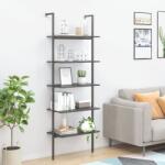 vidaXL Raft înclinat, cu 5 niveluri, negru, 64x35x185 cm GartenMobel Dekor (336387) Biblioteca